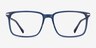 Boscus Clear Blue Silver AcetateEyeglass Frames from EyeBuyDirect, Front View