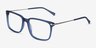 Boscus Clear Blue Silver AcetateEyeglass Frames from EyeBuyDirect, Angle View