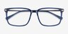 Boscus Clear Blue Silver AcetateEyeglass Frames from EyeBuyDirect, Closed View