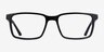 Symbiosis Noir AcétateMontures de lunettes de vue d'EyeBuyDirect, Vue de Face