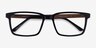 Symbiosis Noir AcétateMontures de lunettes de vue d'EyeBuyDirect, Vue Rapprochée