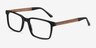 Symbiosis Vert foncé AcétateMontures de lunettes de vue d'EyeBuyDirect, Vue d'Angle