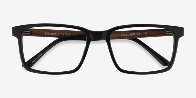 Symbiosis Vert foncé AcétateMontures de lunettes de vue d'EyeBuyDirect, Vue Rapprochée