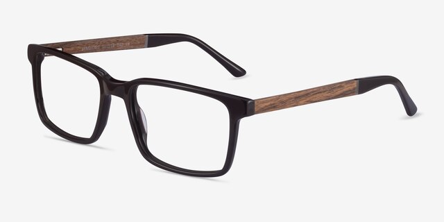 Symbiosis Brown AcetateEyeglass Frames from EyeBuyDirect, Angle View