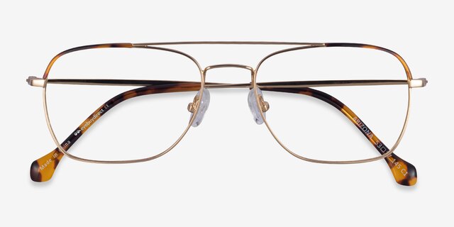 Arizona Gold Tortoise AcetateEyeglass Frames from EyeBuyDirect, Closed View