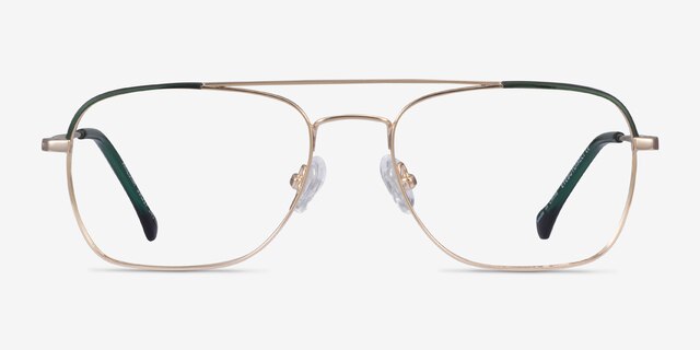 Arizona Green Gold AcetateEyeglass Frames from EyeBuyDirect, Front View