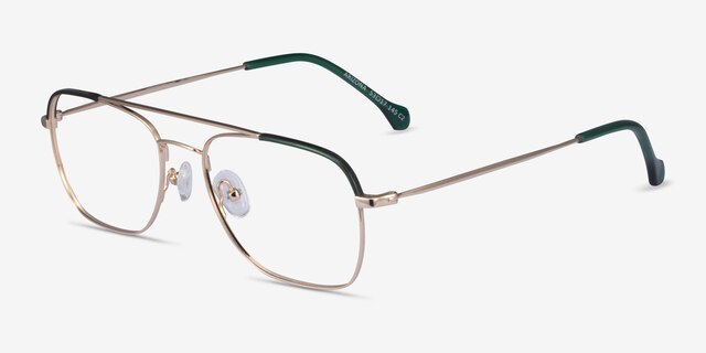 Arizona Green Gold AcetateEyeglass Frames from EyeBuyDirect, Angle View