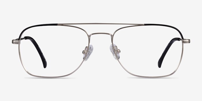 Arizona Silver Black Acetate Eyeglass Frames from EyeBuyDirect