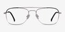 Arizona Silver Black AcetateEyeglass Frames from EyeBuyDirect, Front View