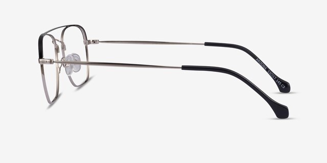 Arizona Silver Black AcetateEyeglass Frames from EyeBuyDirect, Side View