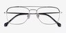 Arizona Silver Black AcetateEyeglass Frames from EyeBuyDirect, Closed View