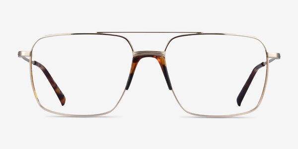 Matt Gold Tortoise Acétate Montures de lunettes de vue
