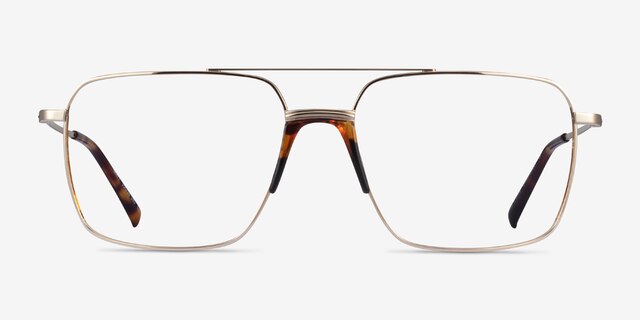 Matt Gold Tortoise AcetateEyeglass Frames from EyeBuyDirect, Front View