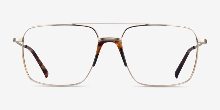 Matt Gold Tortoise Acetate Eyeglass Frames from EyeBuyDirect