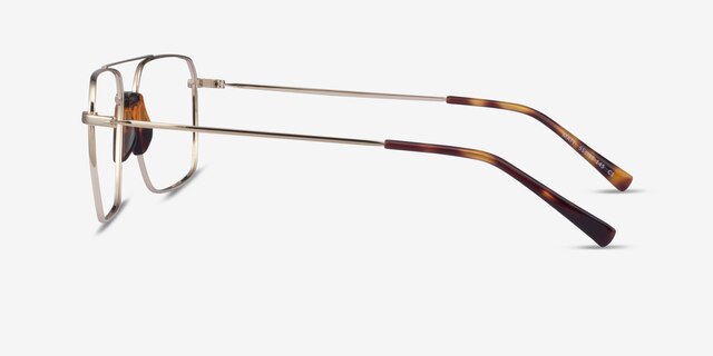 Matt Gold Tortoise AcetateEyeglass Frames from EyeBuyDirect, Side View