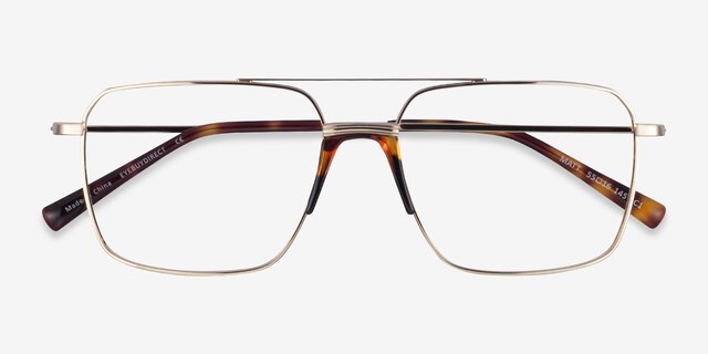 Matt Gold Tortoise AcetateEyeglass Frames from EyeBuyDirect, Closed View