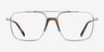Matt Silver Tortoise AcetateEyeglass Frames from EyeBuyDirect, Front View
