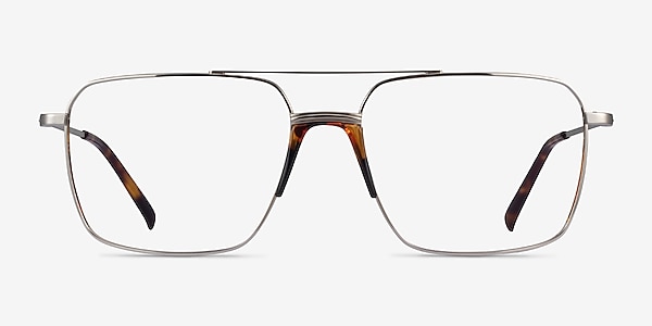 Matt Silver Tortoise Acetate Eyeglass Frames