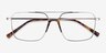 Matt Silver Tortoise AcetateEyeglass Frames from EyeBuyDirect, Closed View