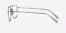 Matt Silver Blue AcetateEyeglass Frames from EyeBuyDirect, Side View