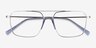 Matt Silver Blue AcetateEyeglass Frames from EyeBuyDirect, Closed View