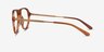Stratosphere Brown Striped Matte Gold AcetateEyeglass Frames from EyeBuyDirect, Side View