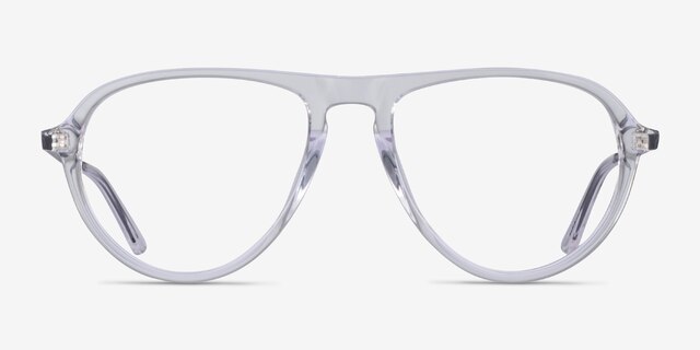 Stratosphere Clear Matte Black AcetateEyeglass Frames from EyeBuyDirect, Front View