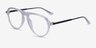 Stratosphere Clear Matte Black AcetateEyeglass Frames from EyeBuyDirect, Angle View