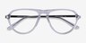 Stratosphere Clear Matte Black AcetateEyeglass Frames from EyeBuyDirect, Closed View