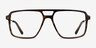 San Diego Striped Green Gold AcetateEyeglass Frames from EyeBuyDirect, Front View