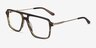 San Diego Striped Green Gold AcetateEyeglass Frames from EyeBuyDirect, Angle View