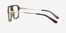 San Diego Striped Green Gold AcetateEyeglass Frames from EyeBuyDirect, Side View