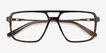 San Diego Striped Green Gold AcetateEyeglass Frames from EyeBuyDirect, Closed View