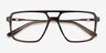 San Diego Striped Green Gold AcetateEyeglass Frames from EyeBuyDirect, Closed View