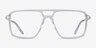 San Diego Clear Silver AcetateEyeglass Frames from EyeBuyDirect, Front View