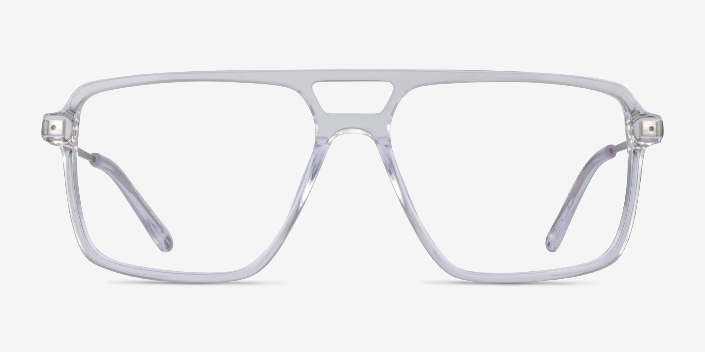 San Diego Aviator Clear Silver Glasses for Men | EyeBuyDirect