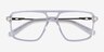 San Diego Clear Silver AcetateEyeglass Frames from EyeBuyDirect, Closed View