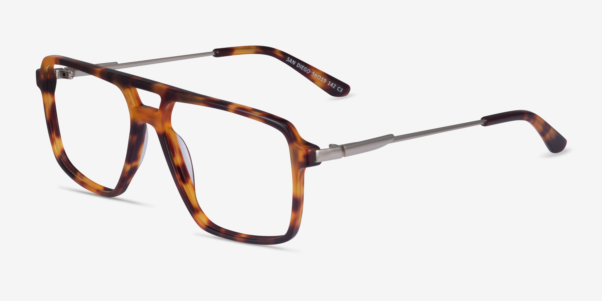 San Diego Aviator Tortoise Silver Glasses for Men Eyebuydirect