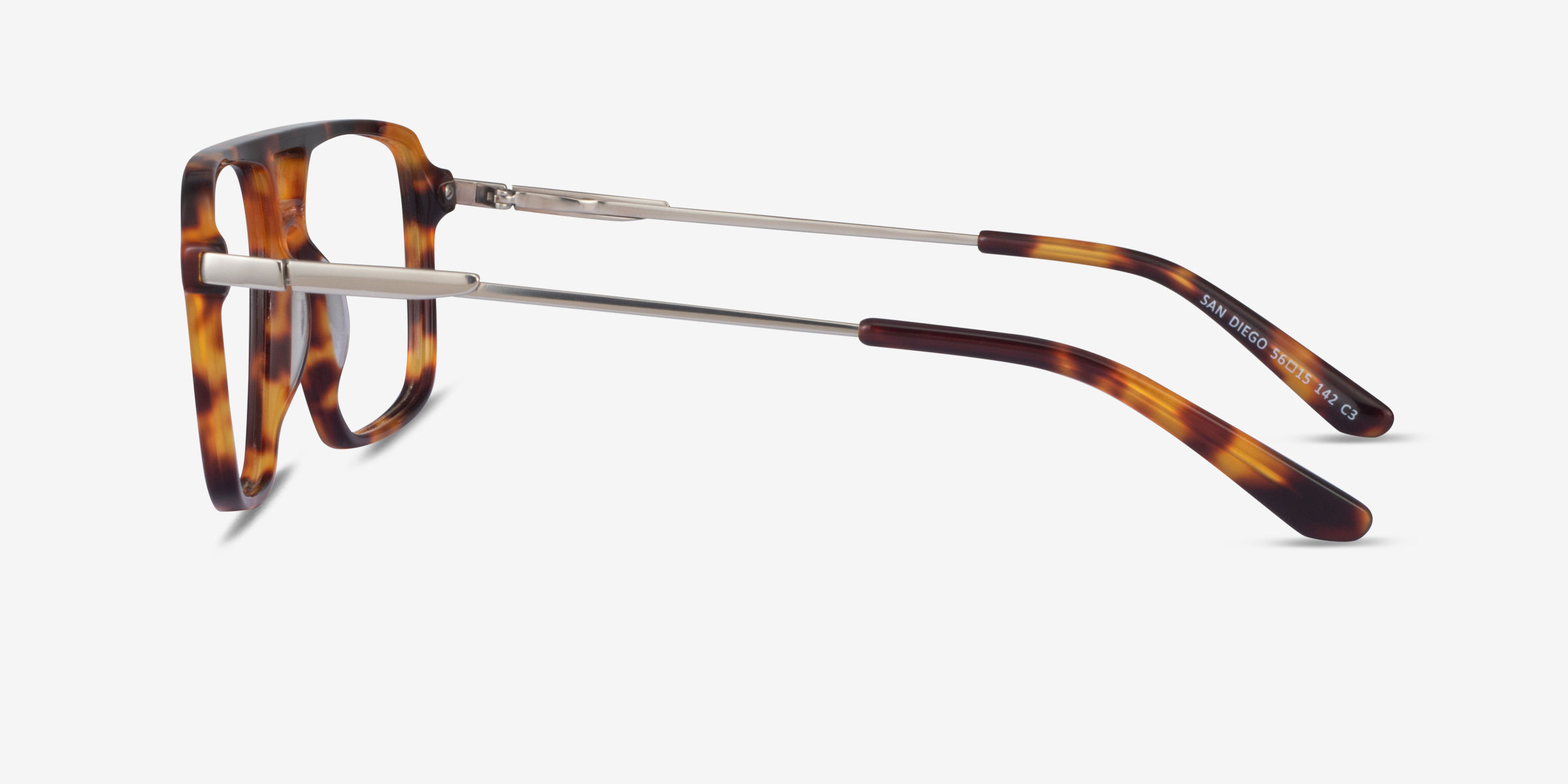 San Diego Aviator Tortoise Silver Glasses for Men Eyebuydirect