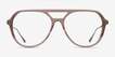 Cumulus Clear Brown Silver AcetateEyeglass Frames from EyeBuyDirect, Front View