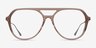 Cumulus Clear Brown Silver AcetateEyeglass Frames from EyeBuyDirect, Front View