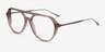 Cumulus Clear Brown Silver AcetateEyeglass Frames from EyeBuyDirect, Angle View