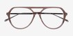 Cumulus Clear Brown Silver AcetateEyeglass Frames from EyeBuyDirect, Closed View
