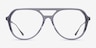 Cumulus Clear Gray Silver AcetateEyeglass Frames from EyeBuyDirect, Front View