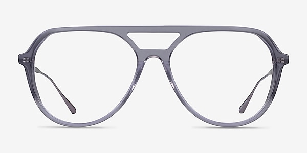 Cumulus Clear Gray Silver Acetate Eyeglass Frames