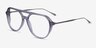 Cumulus Clear Gray Silver AcetateEyeglass Frames from EyeBuyDirect, Angle View