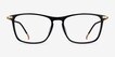 Estuary Black Gold AcetateEyeglass Frames from EyeBuyDirect, Front View