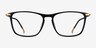 Estuary Black Gold AcetateEyeglass Frames from EyeBuyDirect, Front View