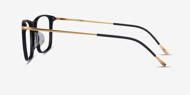 Estuary Black Gold AcetateEyeglass Frames from EyeBuyDirect, Side View