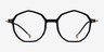Carmelo Black Gold AcetateEyeglass Frames from EyeBuyDirect, Front View